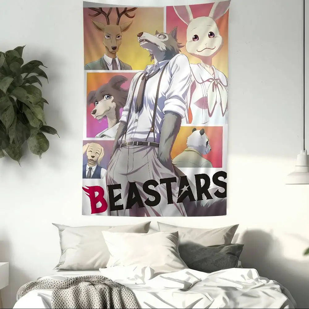 Tapiz de pared grande con estampado de Anime B-Beastars Popular, alfombras de pared Hippie de Tarot colgantes, colgante de pared Hippie barato para dormitorio