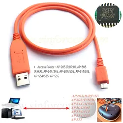 Da USB a micro USB per Aruba WiFi AP203 303P,HR 344 345 505 APIN0555 uUSB Cavo console arancione JY728A AP-CBL-SERU Cavo uUSB