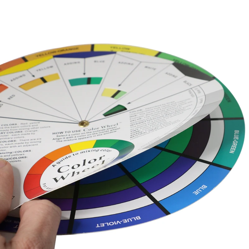 Professional 12 Color Paper Tattoo Color Wheel Circle Chromatic Card Eyebrow Design Nails Pigment Makeup Supply Tool Kit