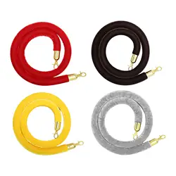 1Piece Queue Rope 1.5M Velvet Rope Velvet Queue Line Rope Retractable Belt for Celebration Exhibition Grand Openings