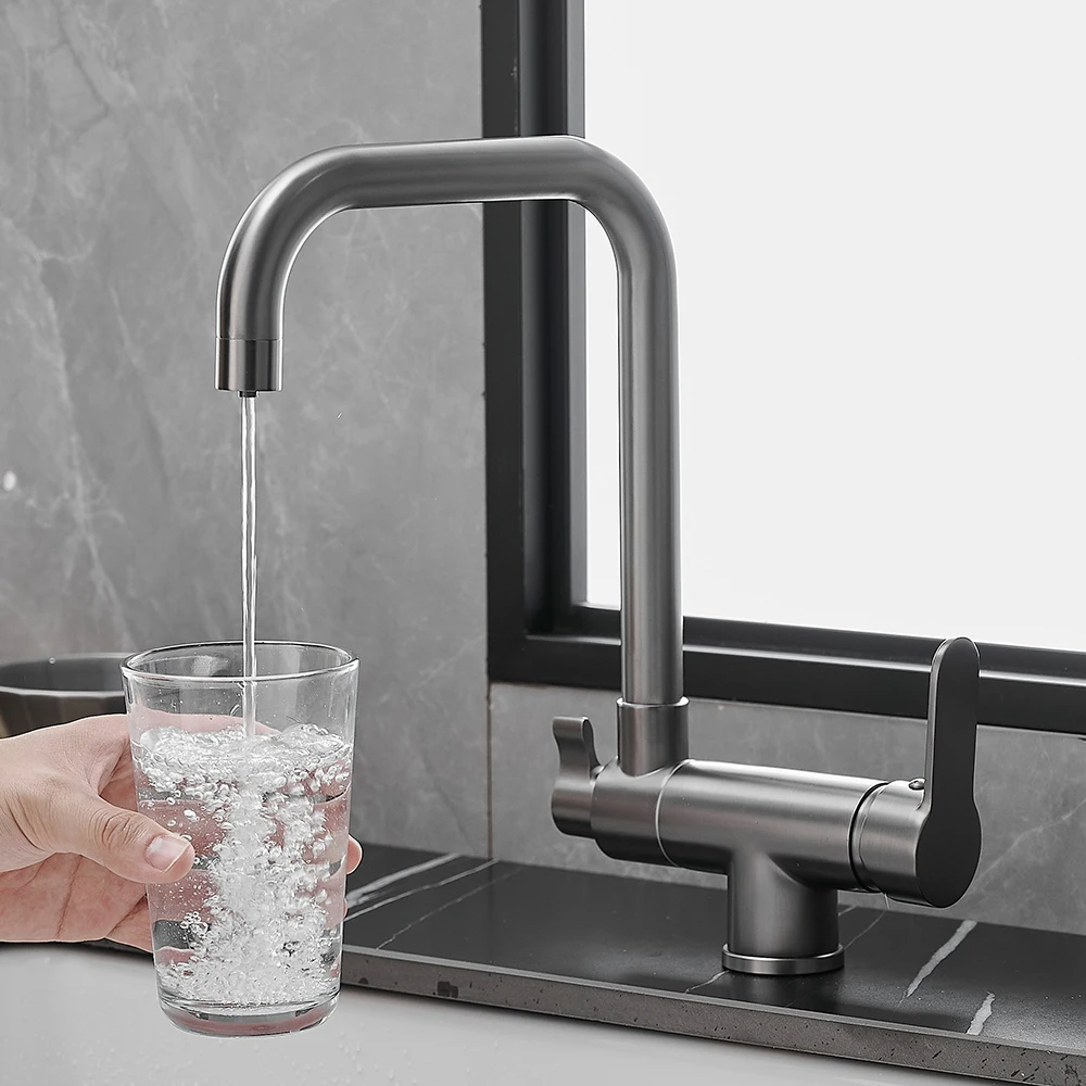 

Kitchen Faucets Folded Waterfilter Taps Grey Color Kitchen Mixer Drinking Water Filter Faucet Kitchen Sink Water Tap WF-6702