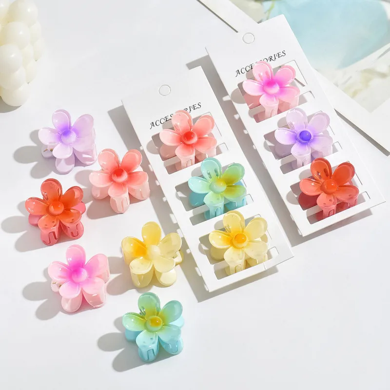 

AISHG Summer Women 4CM Flower Hair Clips Vacation Bohemia Egg Flower Hair Clips Barrettes Girls Mini Hairpins Hair Accessories