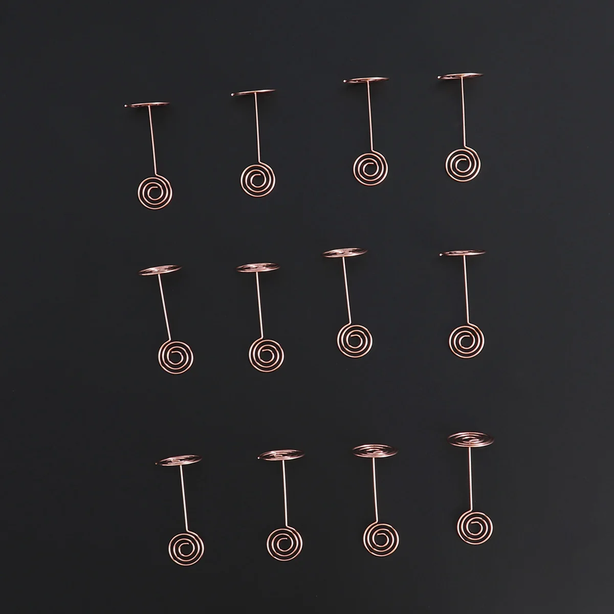 

12 Pcs Creative Incense Wire Stand Photo Holders Table Number Wedding Party Office Metal Paper Clips Menu Name Card Displays