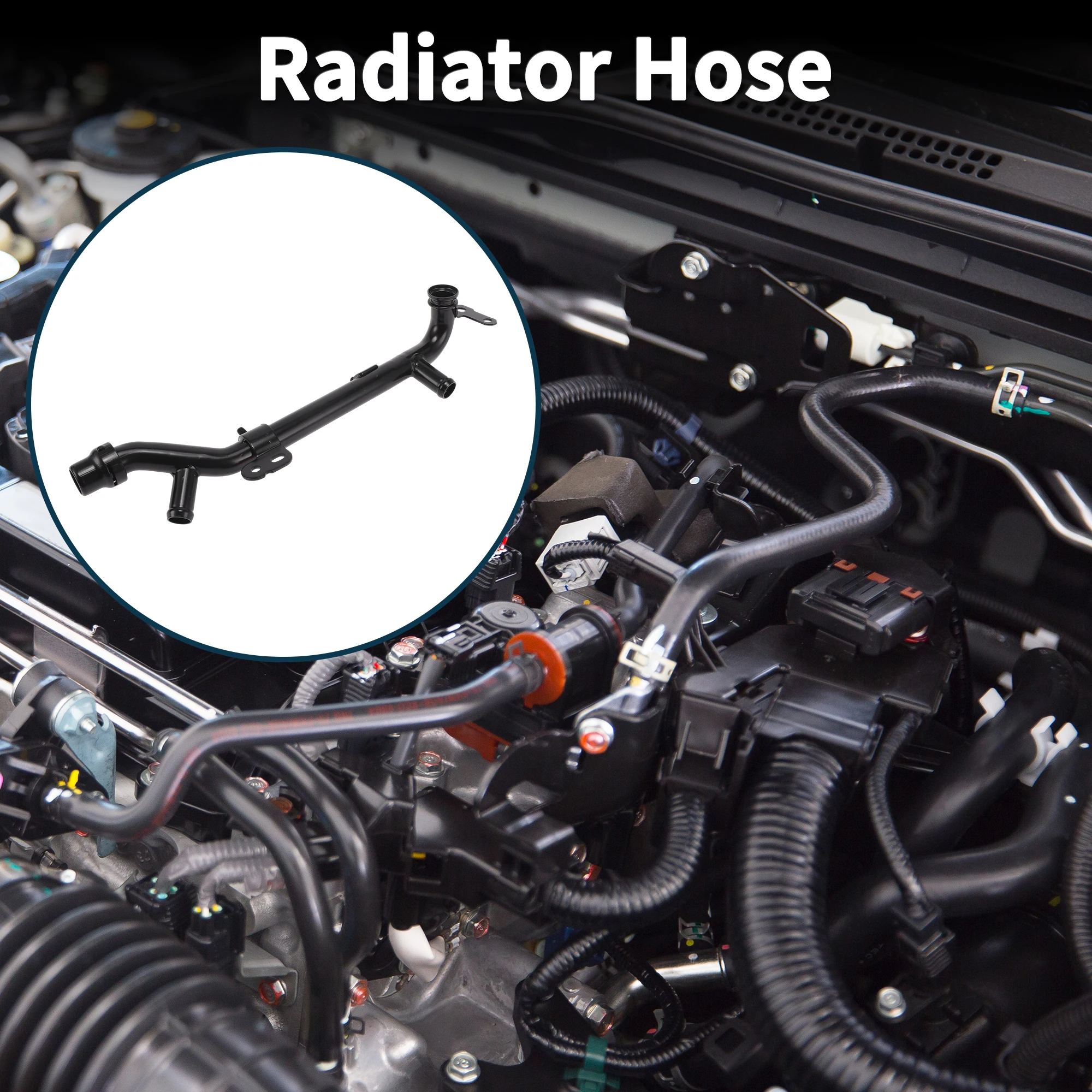 

UXCELL Шланг радиатора Труба охлаждающей жидкости для Audi A4 2005-2009 No 06D121065J Железный Черный