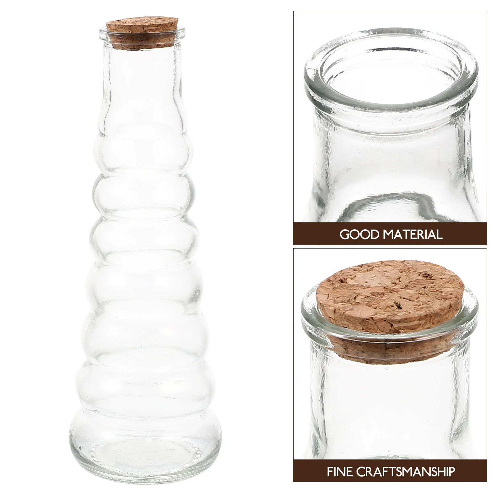 

4Pcs Night Sand Art Small Glass Bottles Decorative Transparent Bottles Cork Stopper Bottle Storage