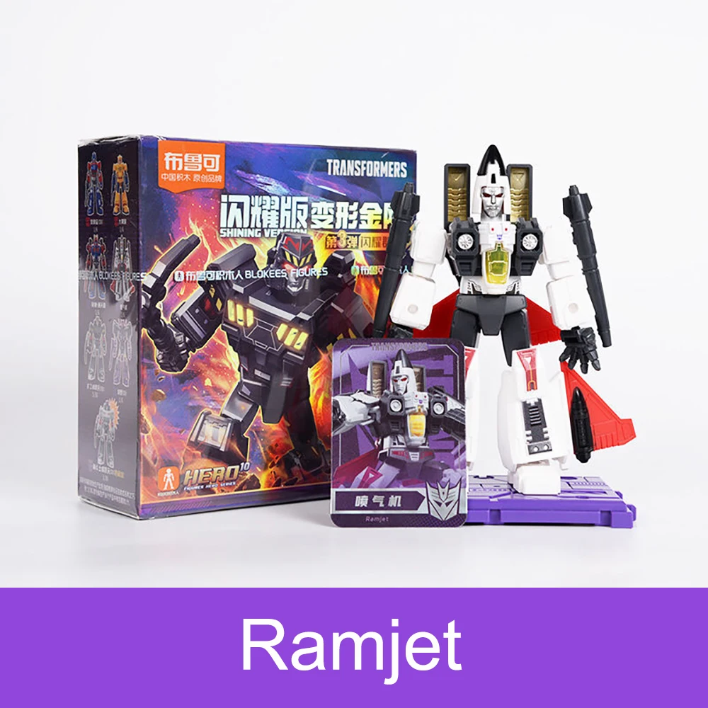 En stock Blokees Transformers versión brillante fase 3 Ultra Magnus, Ramjet, Tarn, Bumblebee y Megatron juguetes de ensamblaje de 10cm