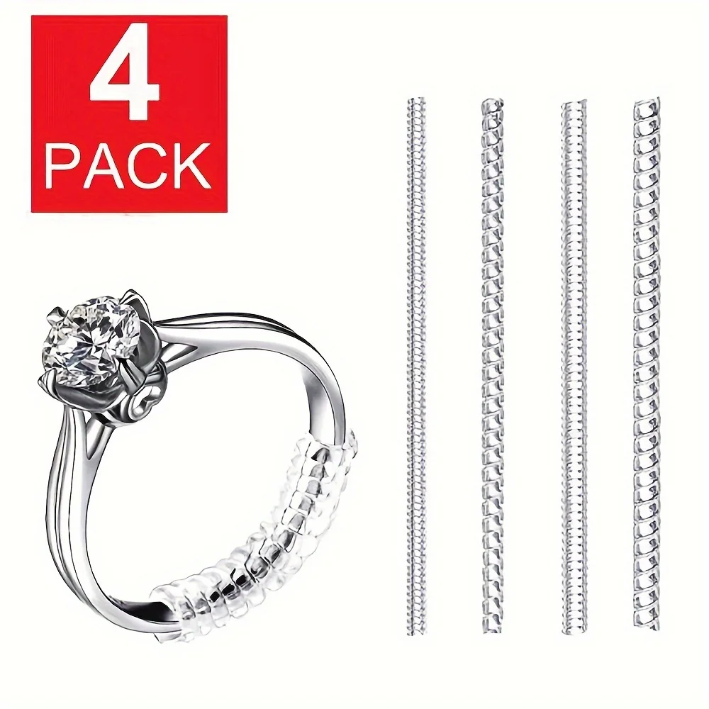 Invisible Adjustable Silicone Ring Size Adjuster for Loose Rings Transparent Spring Tightener Rubber Pad Jewelry Too
