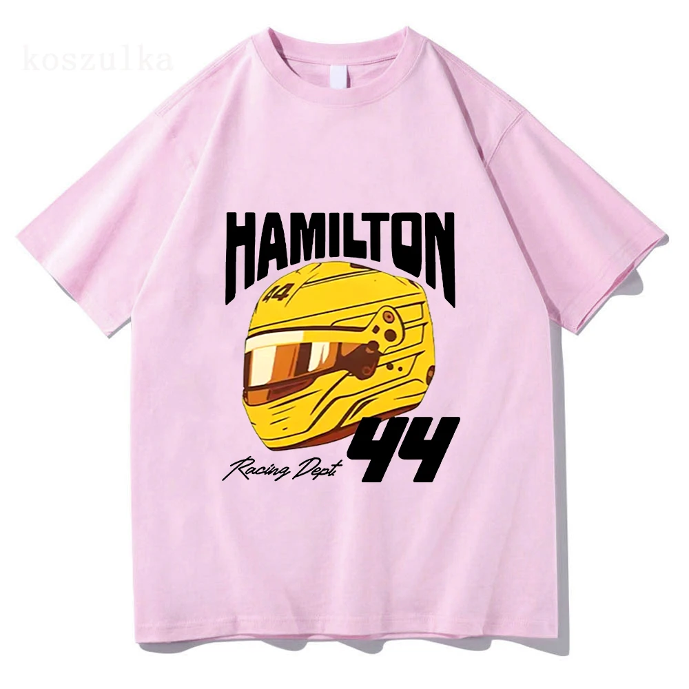 Lewis Hamilton Helmet T-shirt Men's Women's Summer Cotton Y2K Clothing Fashion Short-sleeved Top Unisex Streetwear - view 5