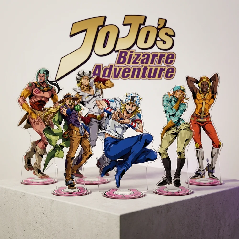 JoJo's Bizarre Adventure Johnny Gyro Diego Steel Ball Run 15CM Acrylic Stand Keychain 2026 New Anime Stand Table Decor