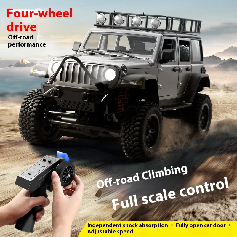 MN-128 1:12 Scale 2.4G 4WD RC Crawler Fully Proportional Remote Control Truck  All-Terrain Off-Road Climbing Vehicle with LED
