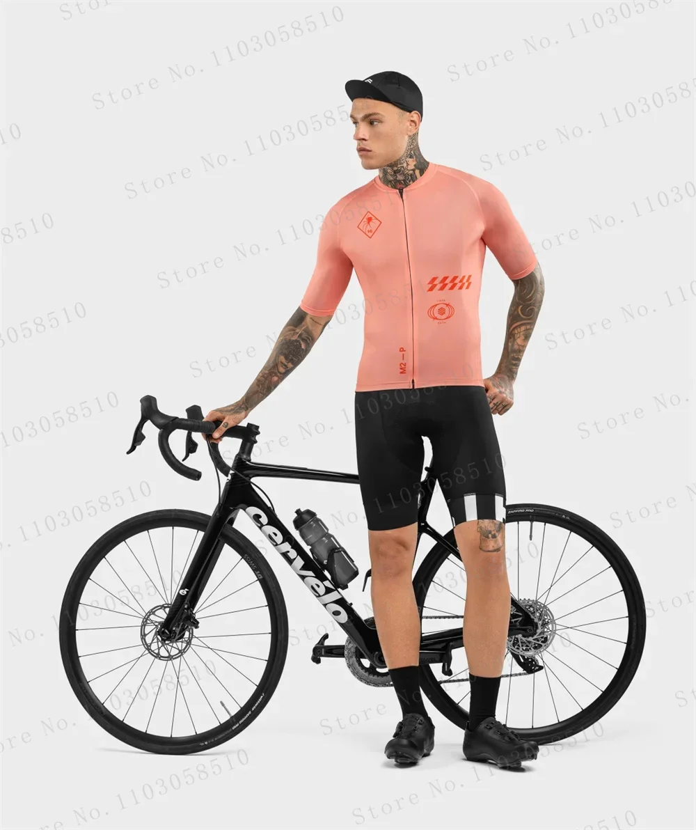 SIROKO-Ensemble de maillot de cyclisme à manches courtes pour hommes, vêtements de vélo, maillot respirant, cuissard à bretelles, 2025