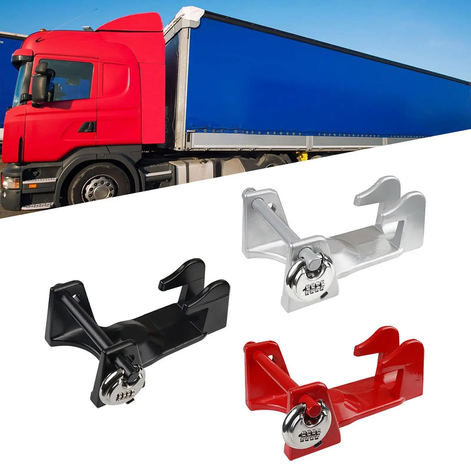 Generic Gooseneck Trailer Hitch Lock with Combination Lock Practical Adjustable Design Easy to Use High Strength Trailer Lock