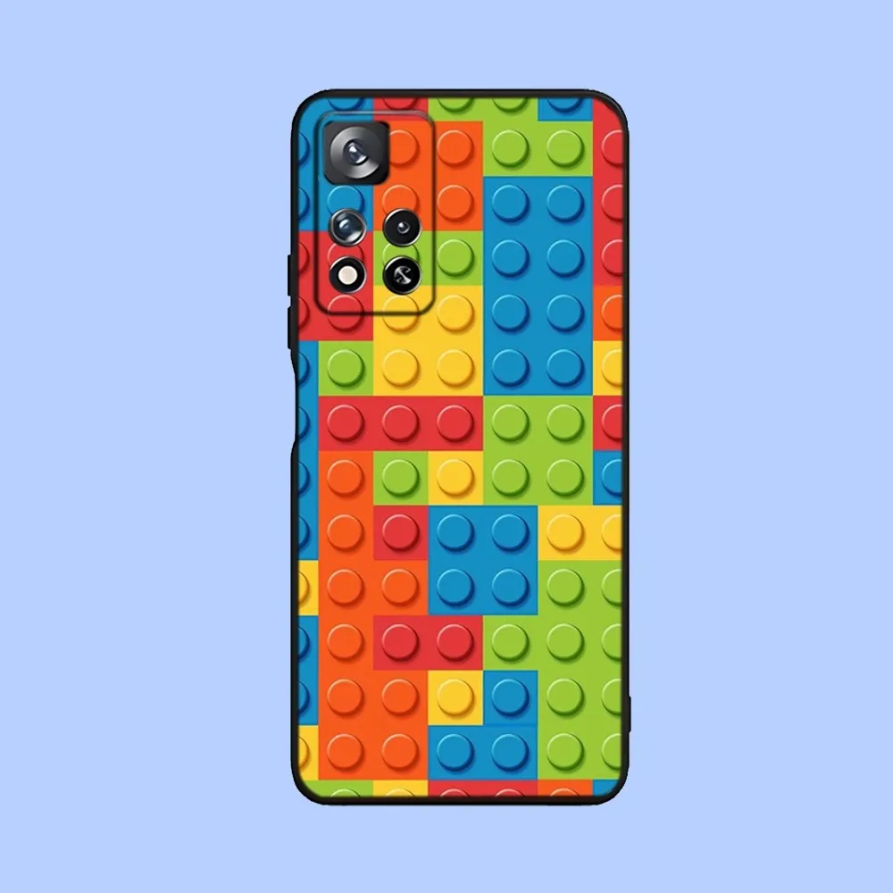 L-Lego Bricks Background  Phone Case For Samsung Galaxy A13,A21s,A22,A31,A32,A52,A53,A71,A80,A91 Soft Black Cover