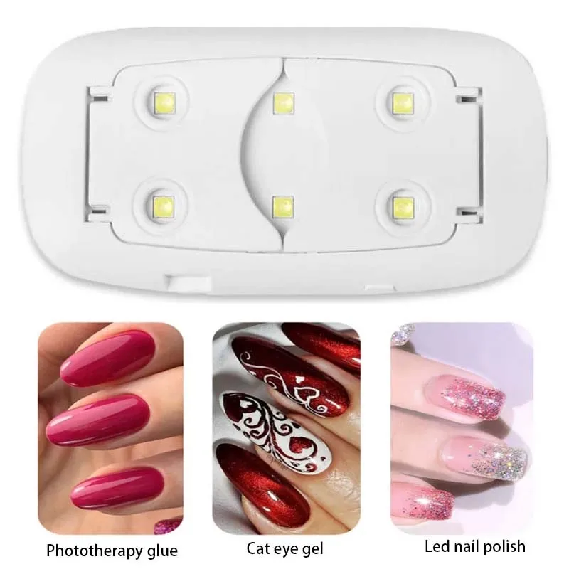 المحمولة 6 واط الوردي البسيطة Uv Led مجفف الأظافر مصباح جودة عالية الأشعة فوق البنفسجية ضوء علاج هلام البولندية مسمار مصباح Usb Led هلام مجفف الأظافر مصابيح الأشعة فوق البنفسجية