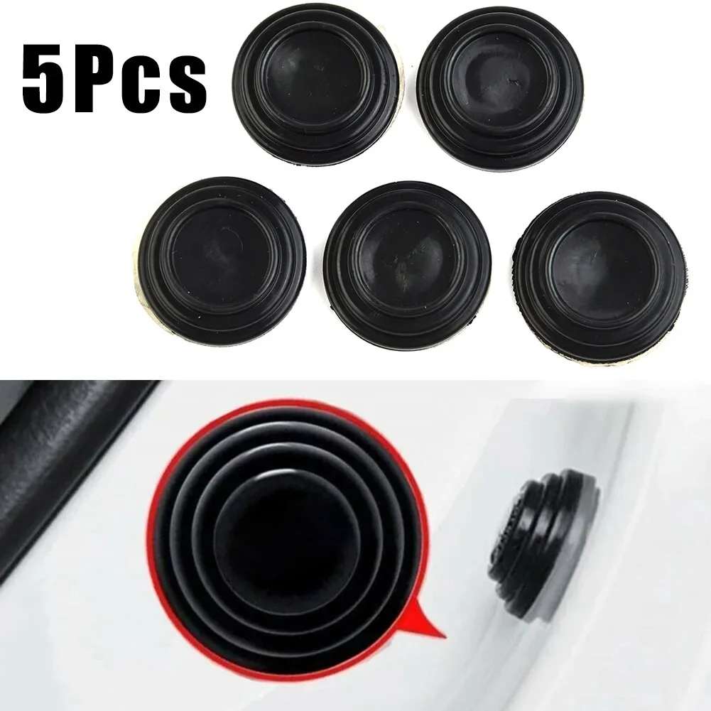 

5Pcs Car Door Shock Absorber Sticker Silicone Cushion Gasket Soundproof Buffer Pad Car Door Bumper Protector Stickers Shock Pad