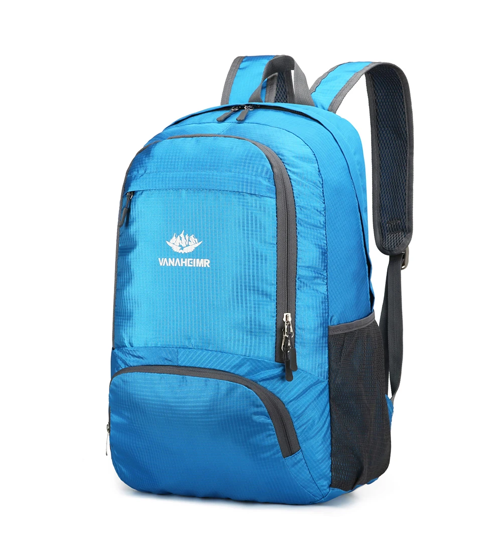 23l packbarer Rucksack faltbare ultraleichte Outdoor-Reisetasche großer zusammen klappbarer Rucksack Wander reise rucksack Bergsteiger-Tages rucksack Geringes Gewicht hohe Kapazität Wasserabweisendes Gewebe Top Punc – Detail 30