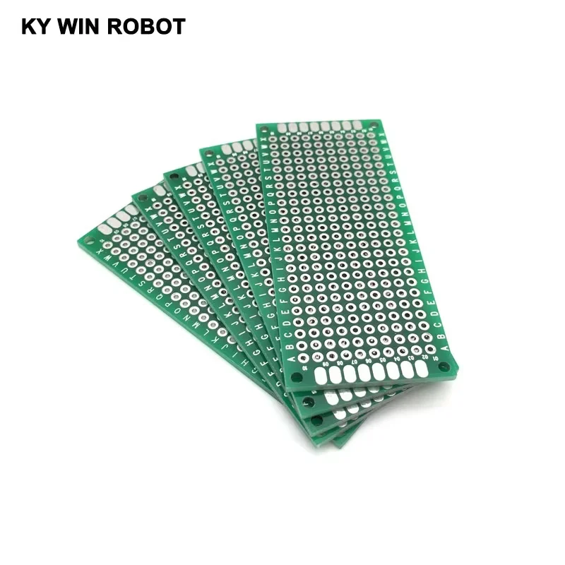 

5 pcs 3x7cm Double Side Prototype PCB Universal Printed Circuit Board IC Electronic components for Arduino DIY