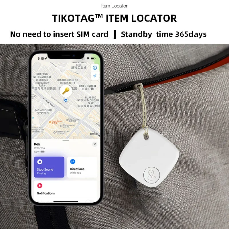 Xiaomi Bluetooth Gps Tracker Tag Key Finder Airtag funciona con Apple Find My Global Network Air Tag Locator Itag para IOS para bolsas