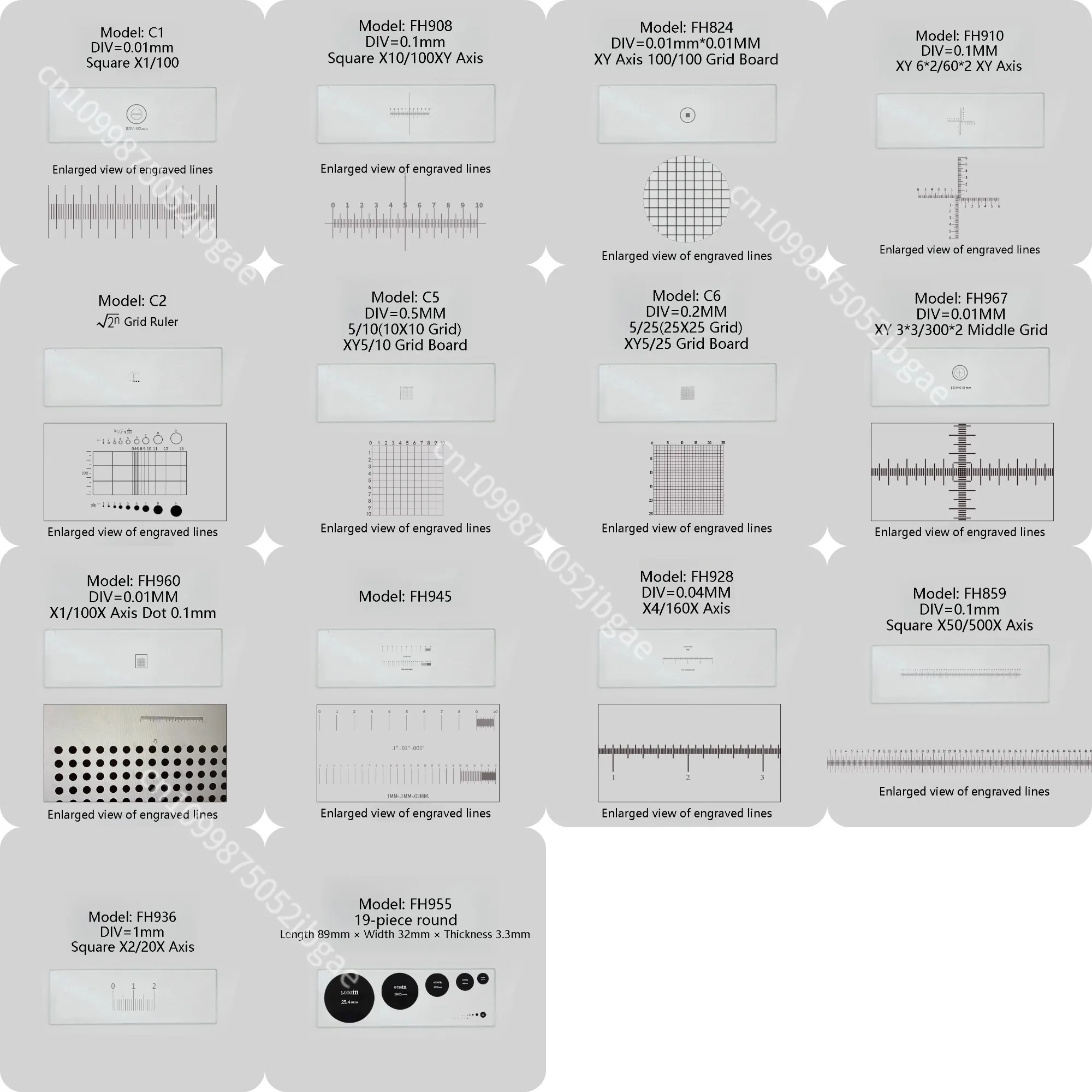 1PC Microscope Stage Micrometer Calibration Slide Graduated Scale Slide 0.1/0.01mm Microscope Reticle Division of the Graticule