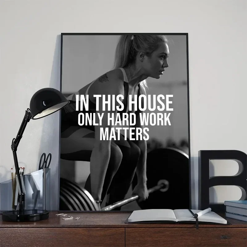 Workout Inspirational Quotes Prints Motivational Fitness Poster Bodybuilding Canvas Painting Wall Art Picture for Gym Home Decor