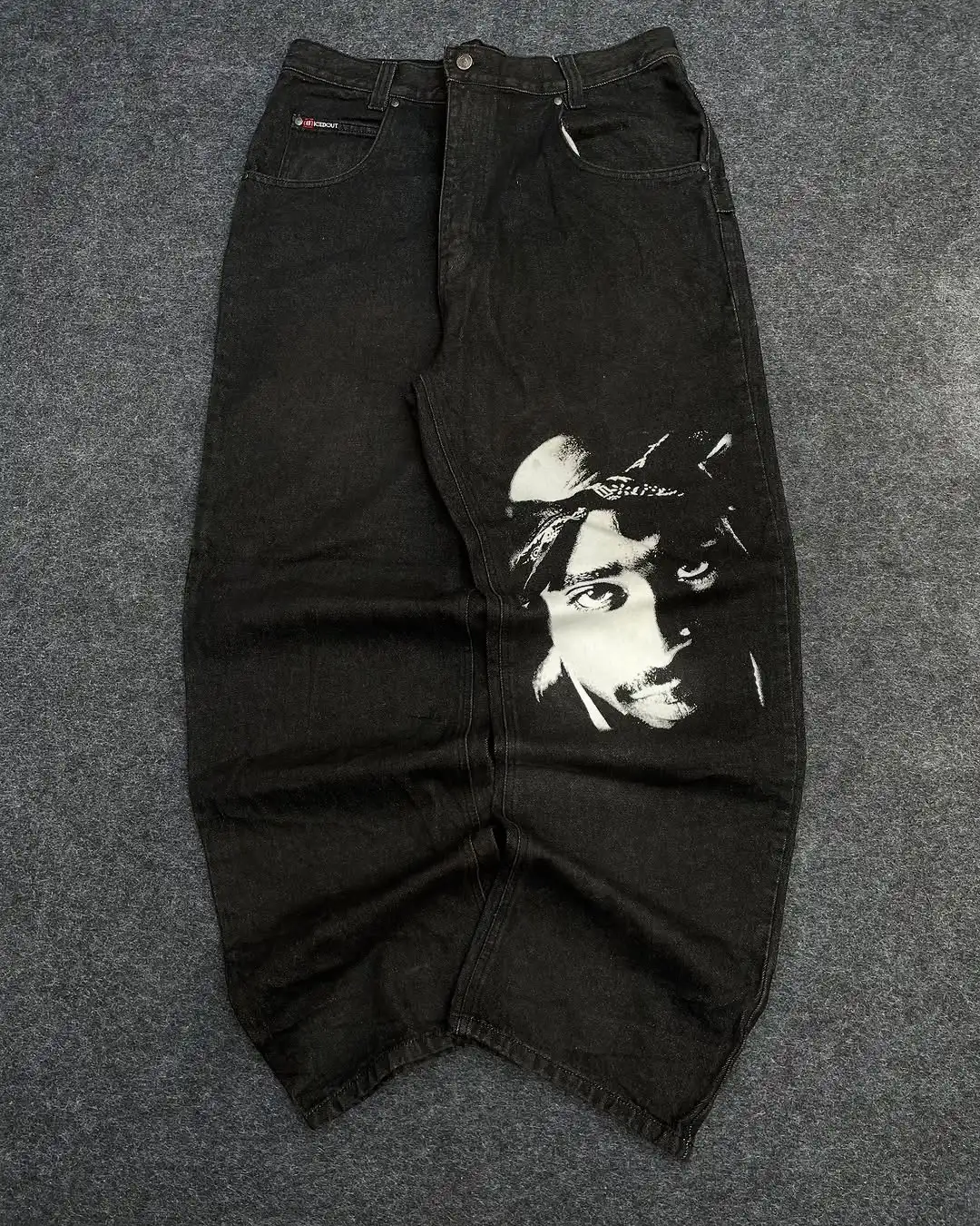 

Y2K Southpole denim Jeans American Fashion Gothic Graphic Printing Baggy Jeans Men Harajuku Hip-Hop Wide Leg Pants Street Wear