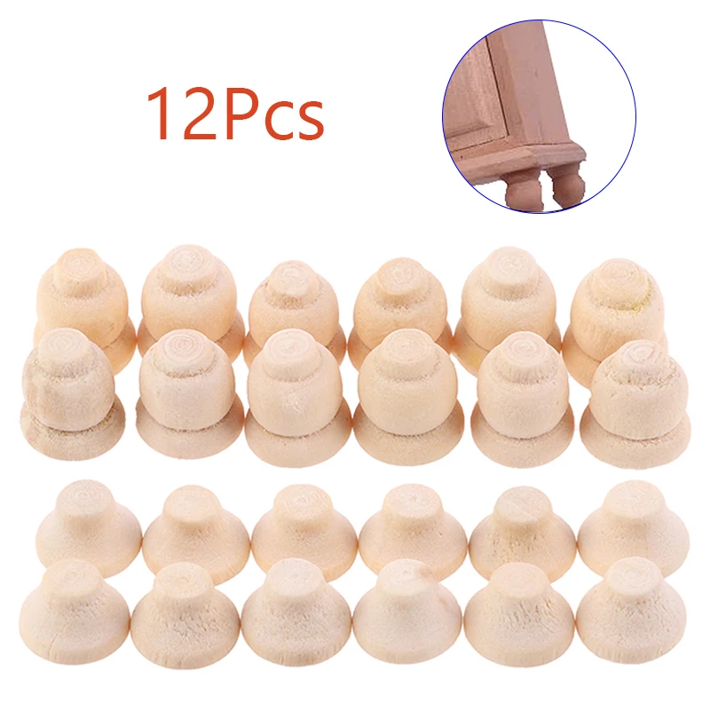 12 sztuk/partia 1:12 Miniaturowe nóżki do sofy do domku dla lalek, akcesoria meblowe DIY, 2 style