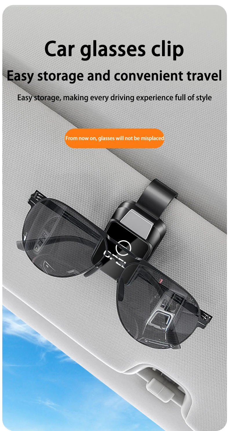 Auto-Brillenhalter, Brillenaufbewahrungsclip, Sonnenbrillenhalter mit Schwammschutz für Opel Corsa D, Astra, Insignia, Mokka, Adam – Detail 1
