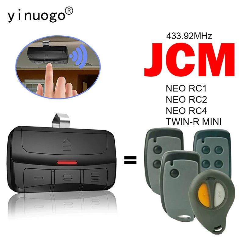 For JCM NEO RC1 RC2 RC4 TWIN-R GO NORTON PORTIS Garage Door Remote Control Copier 433MHz Electric Door Remote Control