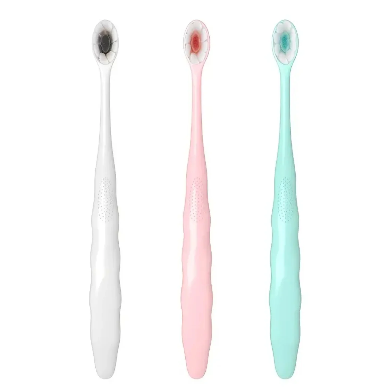 Conjunto de escova de dentes manual de 3 peças, escova de dentes de limpeza macia para homens e mulheres - Fundamentos completos para cuidados bucais