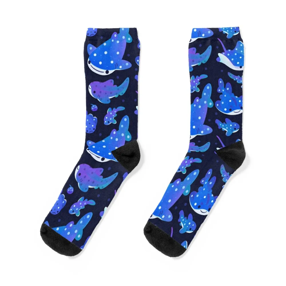 Polka dot shark - dark Socks