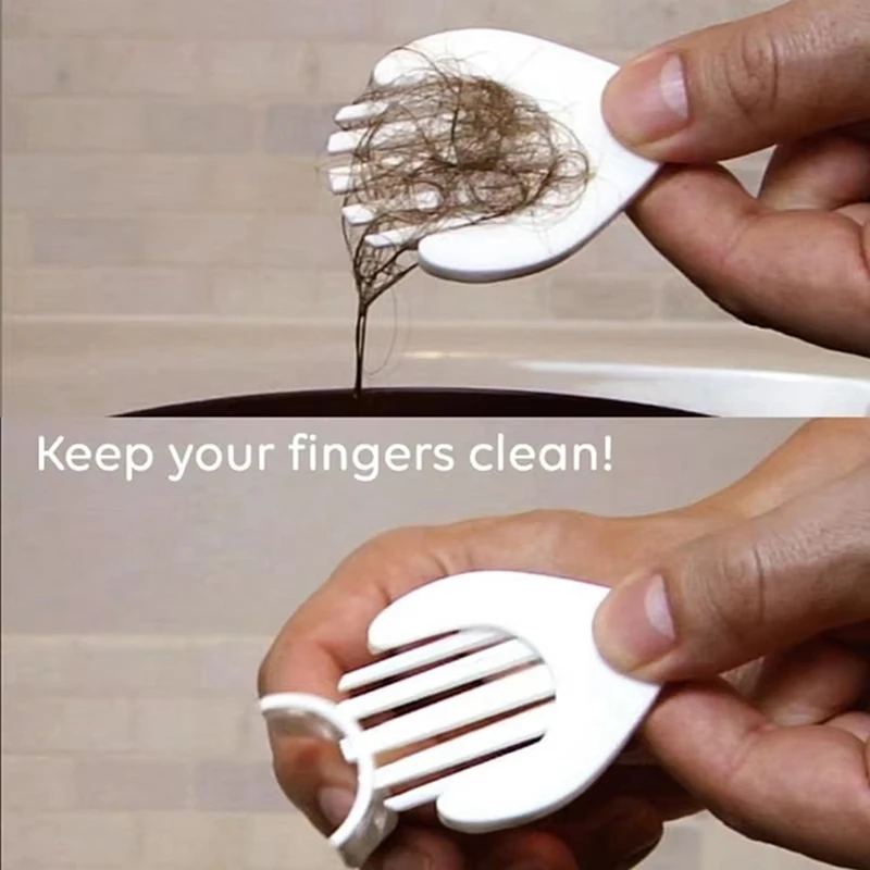 Drain Hair Catcher With Patented Separating Technology Fits All Standard Tub Drains Easy Clean Design, Reusable