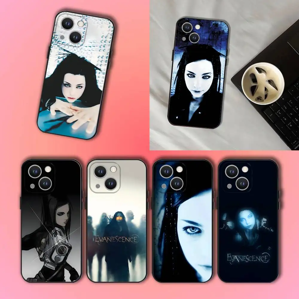 

Evanescence Amy Lee Wear-resistant Phone Case For iPhone 17,16,15,14,13,12,11,Pro,XS,Max,XR,Plus,E,SE4,Mini Black Soft Cover