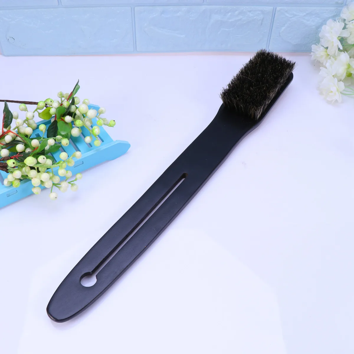 2Pcs Long Handle Bath Brush Natural Bristles Wood Handle Shower Back Scrubber for Men Women Exfoliating Cleansing Body Care