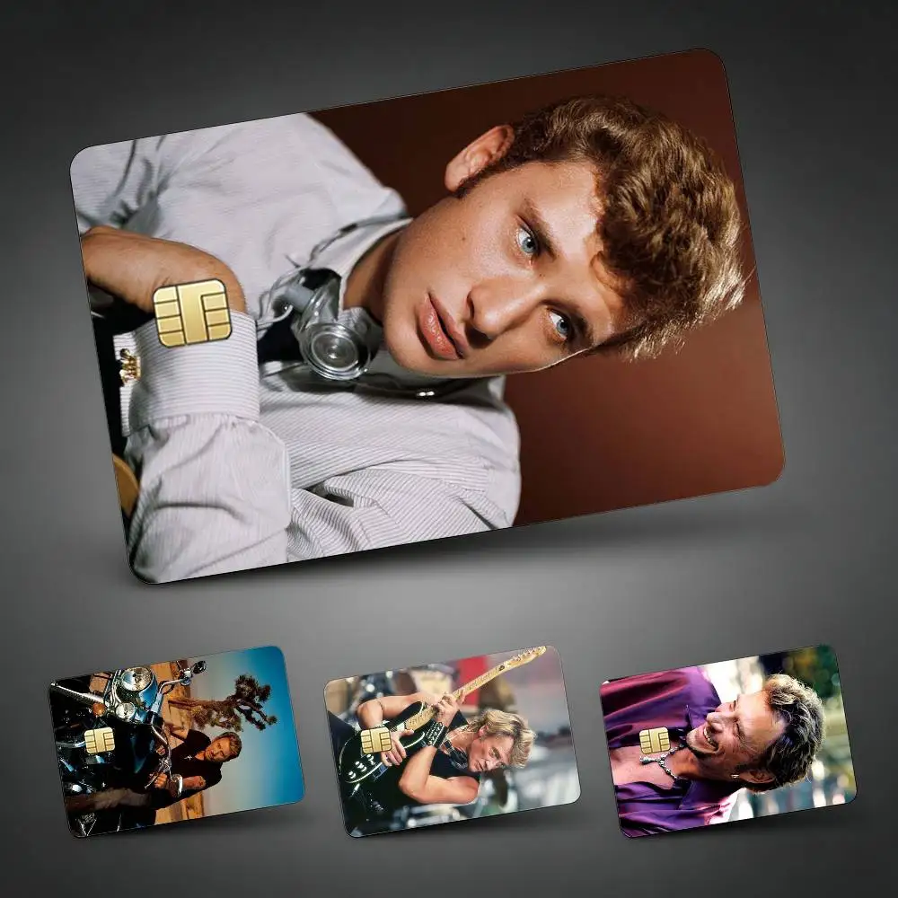 J-Johnny H-Hallyday Singer  Decorative Waterproof Film Skin Cover Credit Card Stickers Debit Front Bank Bus Pass