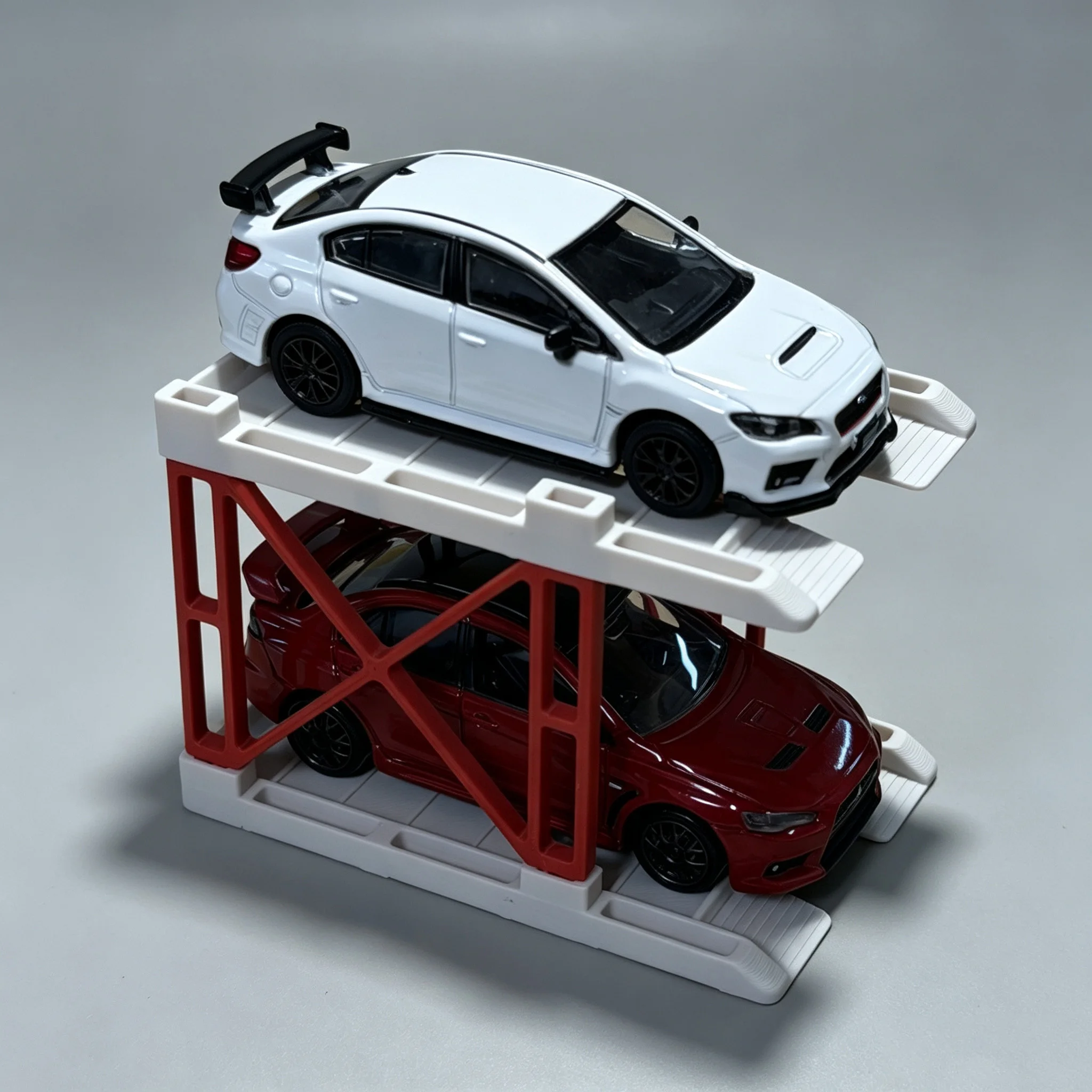 1:64Scale 3DPrinted Car Model Stereo Parking Scene Module Desktop Beautify Storage Parking Slot Desktop Decoration Display Stand