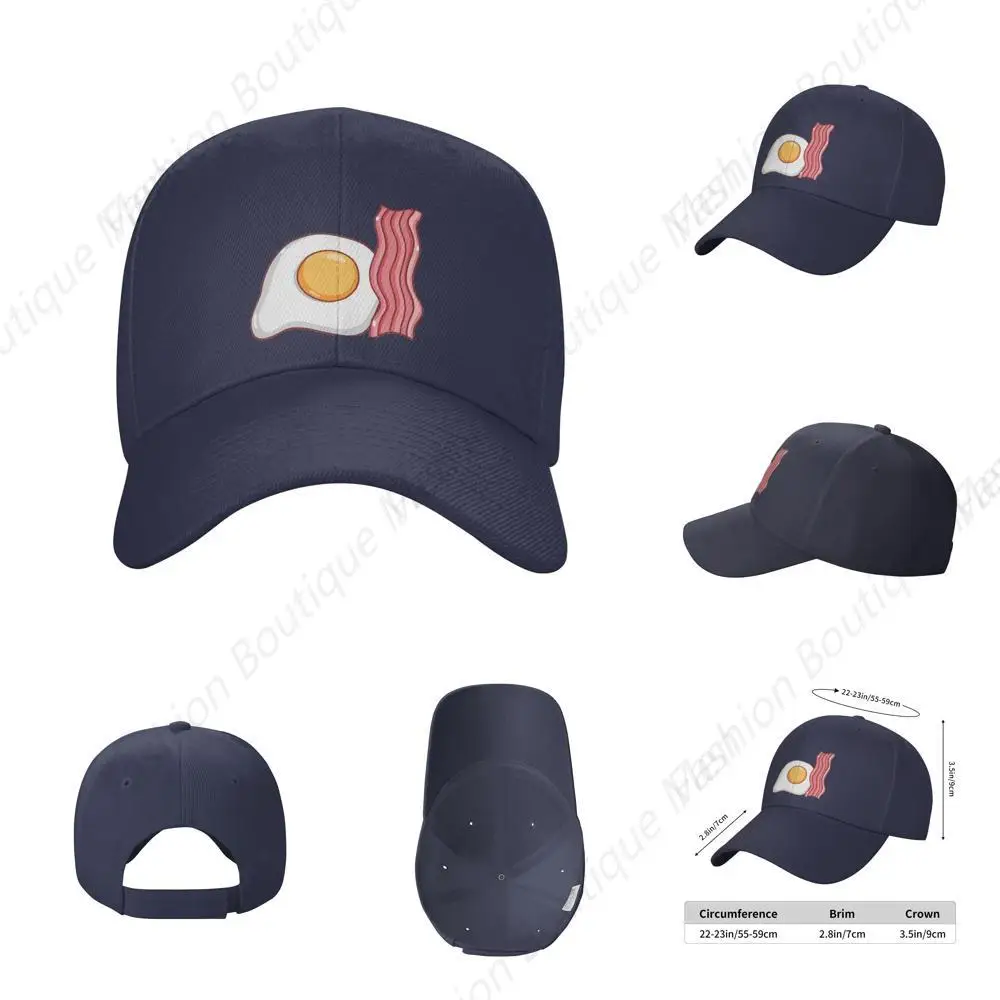 

Funny Bacon And Egg Printing Hat Baseball Peaked Cap Unisex Sandwich Caps Cowboy Hat Men Women Outdoor Sport Sun Visor