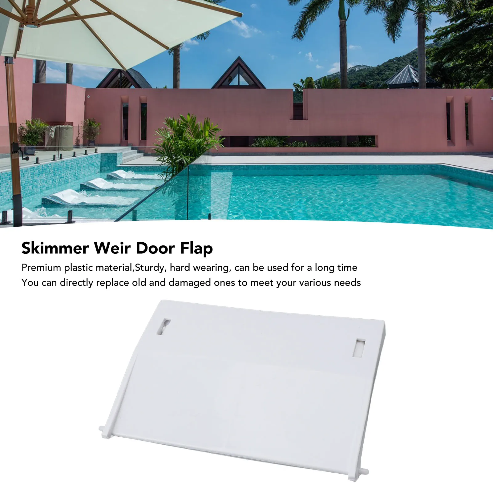 Skimmer Replacement Weir Door Flap Skimmer Weir Door Flap Plastic Swimming Pool Skimmer Gate Weir Baffle Replacement for 1091LX