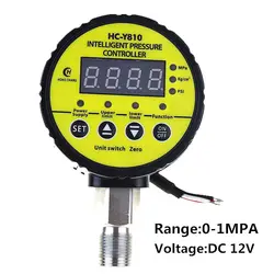 DC 12V 0-1Mpa Air Compressor Pressure Switch Digital Pressure Gauge Relay output