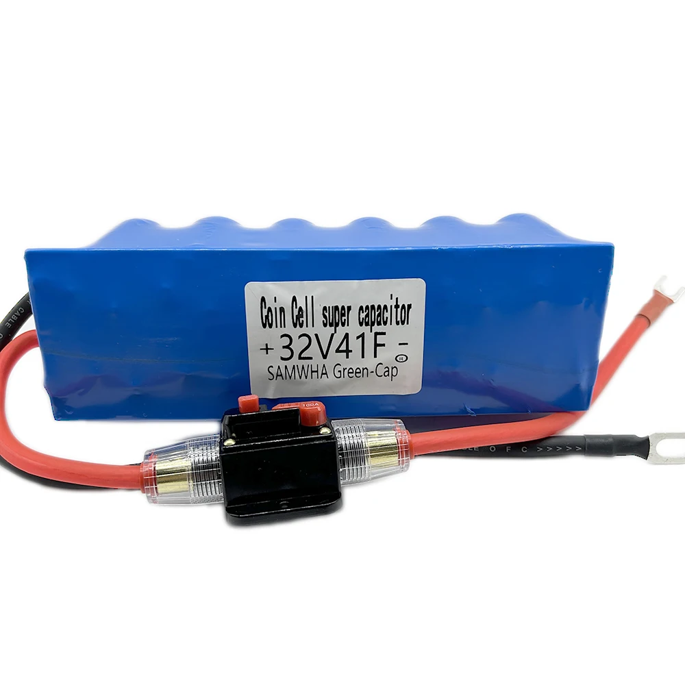 Heat-Shrinkle 32V41F Automotive Rectifier Module Supercapacitor 2.7V500F Super Capacitor With Protection Self-Recovery Fuse