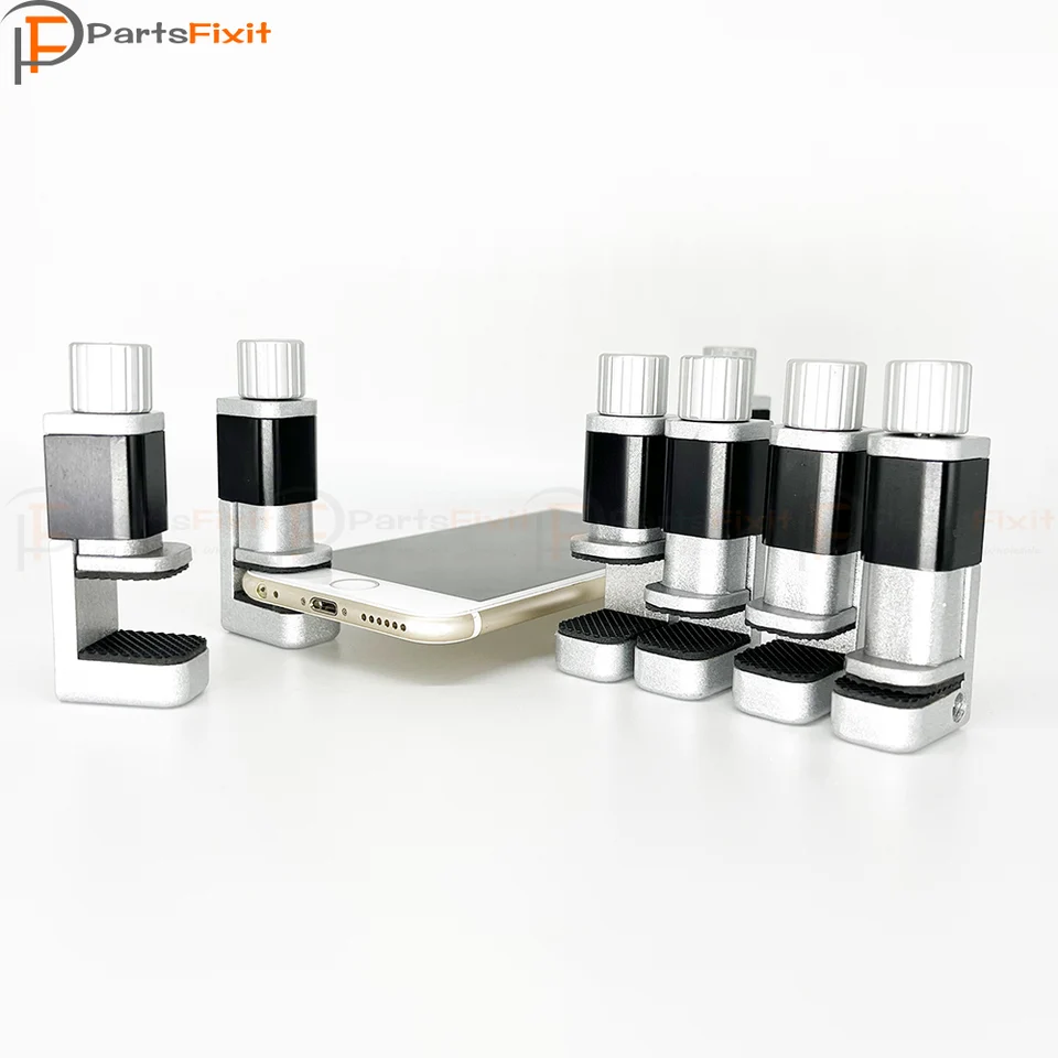 Pinza ajustable de aleación para reparación de pantalla de teléfono, clip de fijación con goma para iPhone, iPad y tablet PC 6