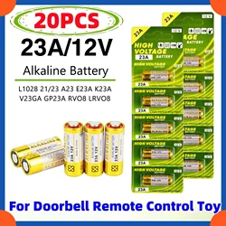 NEW 20PCS 58mAh 23A 12V Batteries Remote Control Toys Dry Alkaline Battery L1028 21/23 A23 E23A K23A V23GA GP23A RV08 LRV08 23A