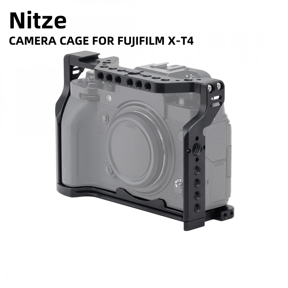 

Nitze CAMERA CAGE Aluminum Alloy for Fujifilm X-T4 with Built-in Arca Swiss QR Plate and NATO Rail TP-XT4