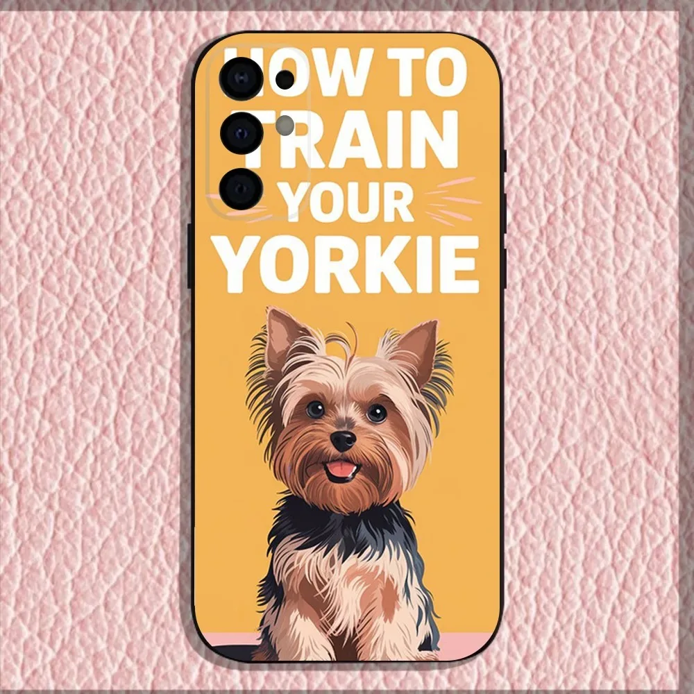 Yorkshire Terrier Dog Phone Case For Samsung S25,S24,S21,S22,S23,S30,Ultra,S20,Plus,Fe,Lite,Note,10,9,5G Black Cover