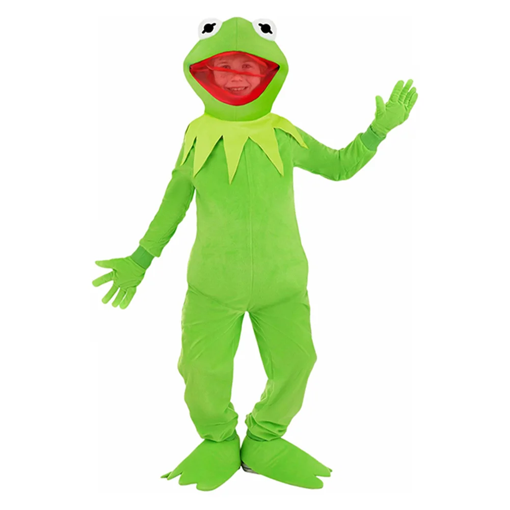 Frog Kermit Cospaly Fantasy Clothing Roleplay Hallowmas Kindergarten Stage Party Costume Uniform Carnival Role Play Suits