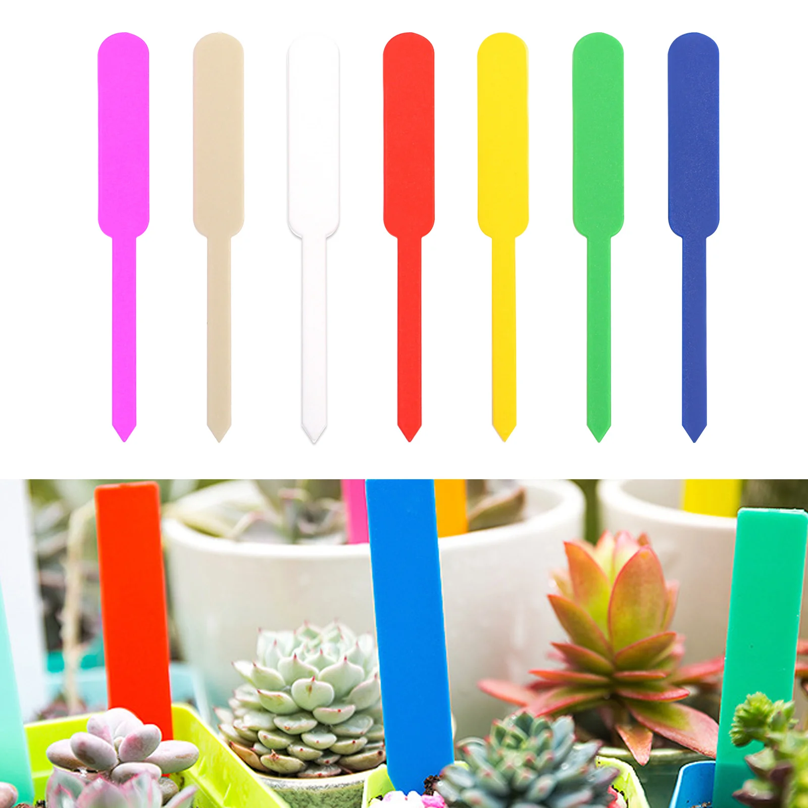 

100pcs Garden Plant Labels Waterproof Plastic Labels Nursery Markers Flower Pot Seedlings Signs DIY Gardening Decorating Tools