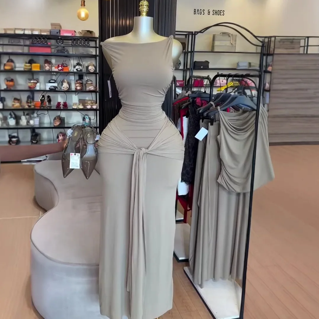 

Women's 2026 Summer New Temperament Solid Color Sleeveless Top Straps Slim Skirt Suit Women