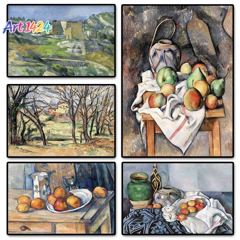 1pcs(No frame)Vintage Paul Cezanne Garden Still Life Terracotta Pots 1890s Art Posters Canvas Painting And Prints Picture for