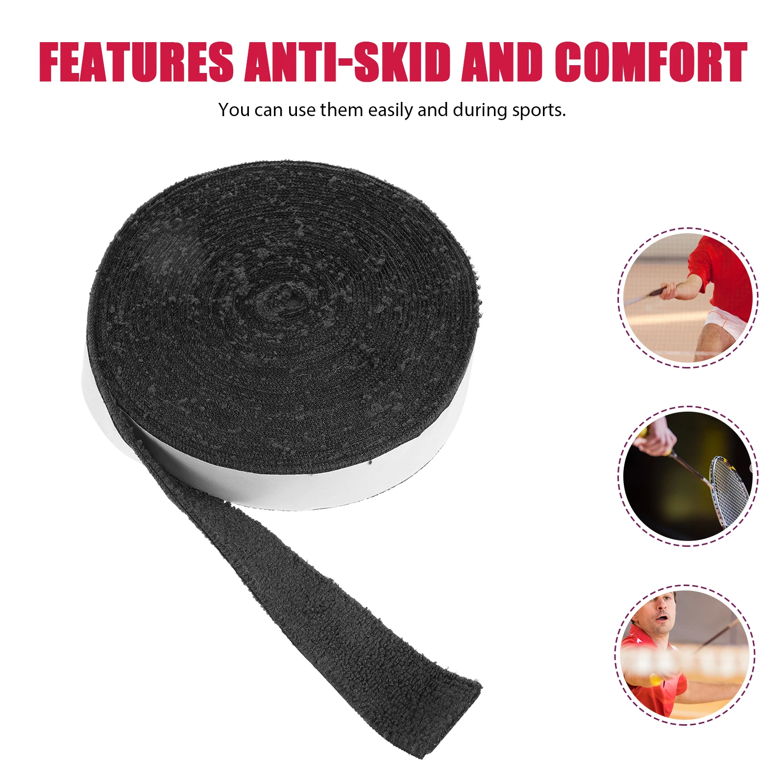 

Anti-slip Sweat Belt Tennis Racket Grip Tapes Handle Wrap Badminton Racquet Sports Equipment for Sweatband