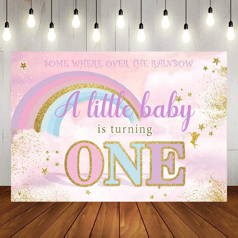 Happy 1st Birthday Photography Backdrop Cake Smash Country Wood Floor Background Banner Poster Decoration Party Baby Shower