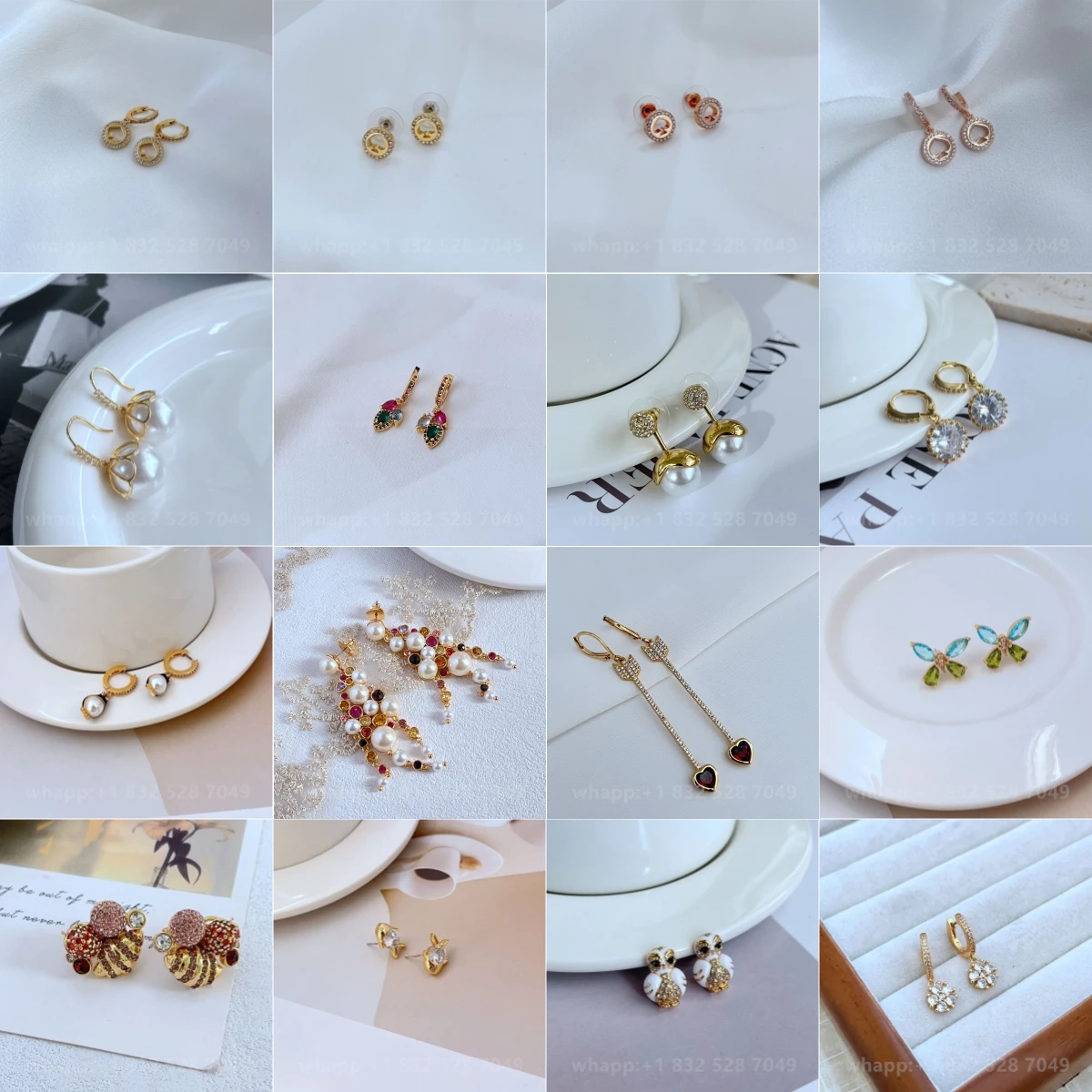 1:1 KS مجوهرات أقراط الذهب للنساء مجوهرات الأزياء 2025 هدية عيد الميلاد